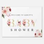 Baby Shower Gold Letters Printable