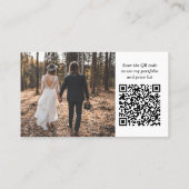 Floral gold pink Photography  photo logo qr code Business Card (Back)