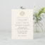 Floral Gold Seashell Elegant Ocean Beach wedding