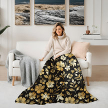 Floral Golden and Black Elegant