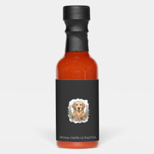 Floral Golden Retriever Sublimation Hot Sauces