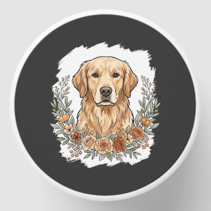 Floral Golden Retriever Sublimation Mini Candle Favors