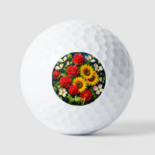 Floral Golf Balls