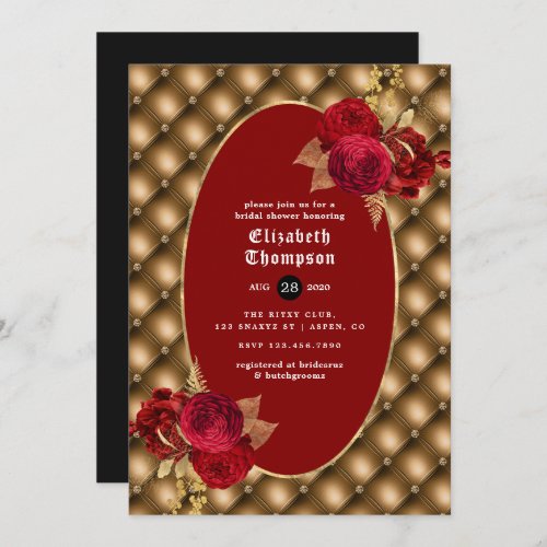 Floral Gothic Bridal Shower Invitation