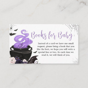 Floral Gothic Halloween Coffin Books for Baby Enclosure Card
