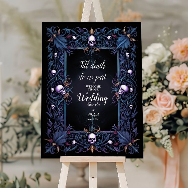 Floral Gothic Halloween Wedding Foam Board (Creator Uploaded)
