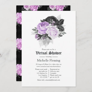 Floral Gothic Virtual Bridal Shower Invitation