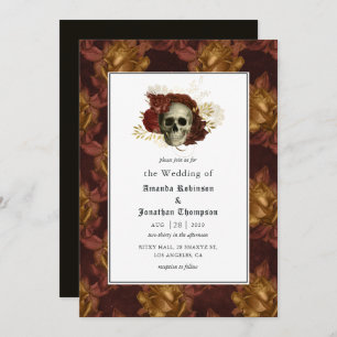 Floral Gothic Wedding Invitation