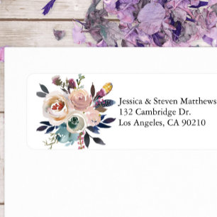 Floral Grace Return Address Label
