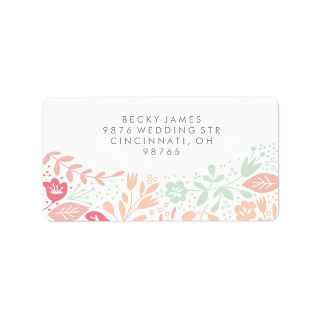 Floral Grace Stickers Return Address (Front)