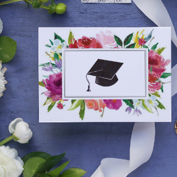 Floral Graduate Congratulations Card by Cardgallery at Zazzle