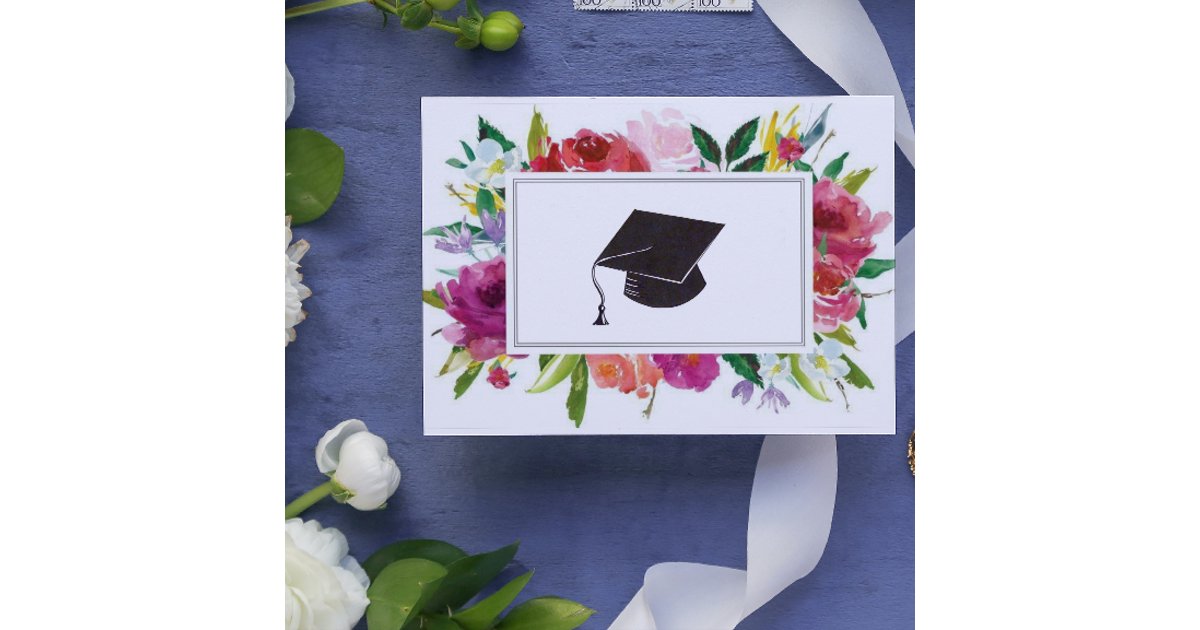 Floral Graduate Congratulations Card | Zazzle