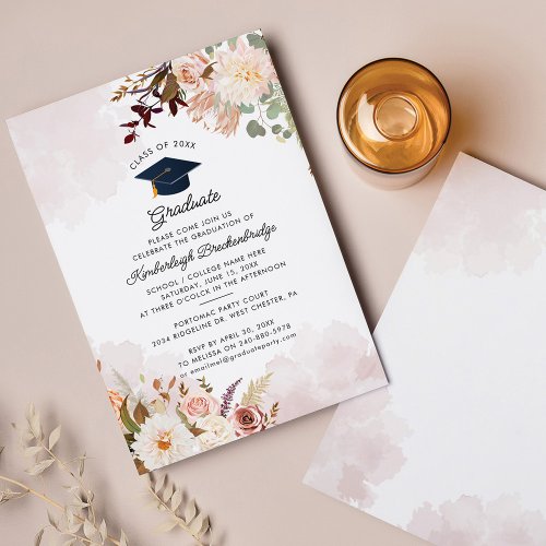 Floral Graduation 2024 Party Invitation