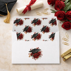 Floral Graduation Cap Envelope