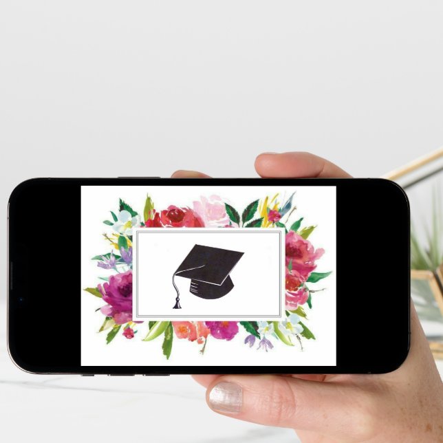 Floral graduation  card (Front Digital)