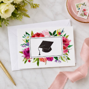 Floral graduation  card