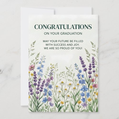 Floral Graduation Card | Congratulations Daughter