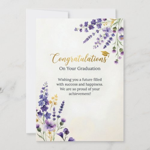 Floral Graduation Card | Congratulations Masters