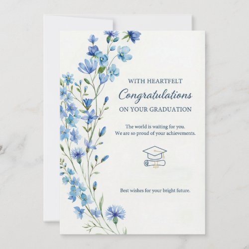 Floral Graduation Card | Masters, Her Congrats