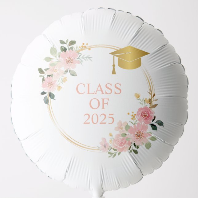 Floral Graduation Class of 2025  Balloon (Front)