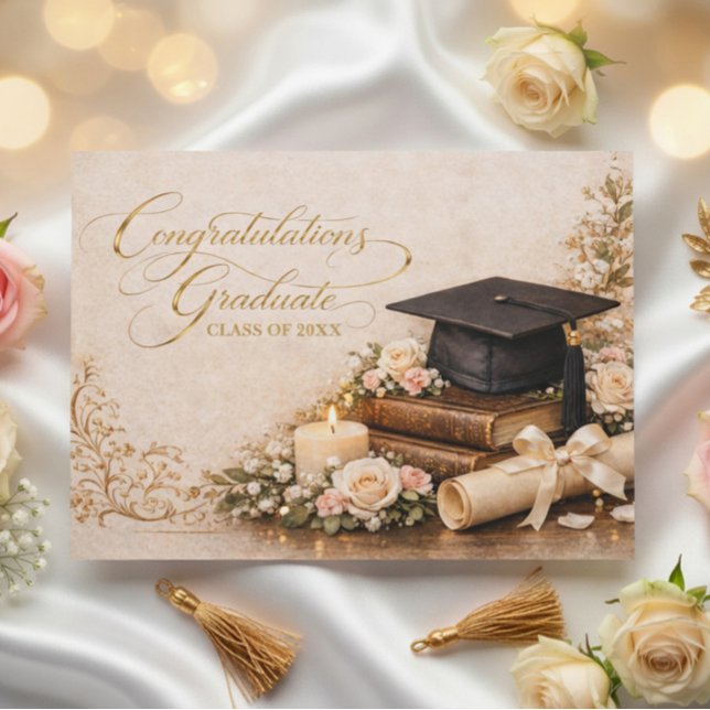 Floral Graduation Congratulations Card  (Creator Uploaded)