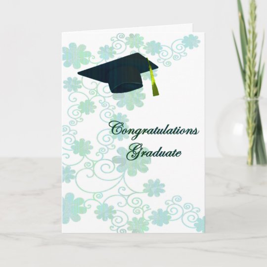 Floral Graduation Greeting Card | Zazzle.com