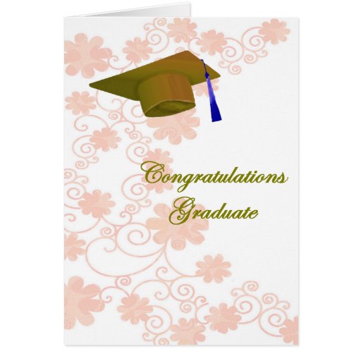 Floral Graduation Greeting Card | Zazzle