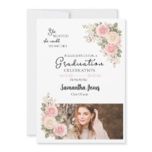Floral Graduation Invitation