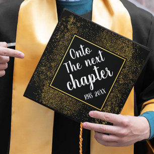 Floral Graduation Onto the Next Chapter Design Cap Topper