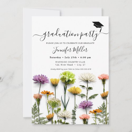 Floral Graduation Party and announcement