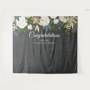 Floral Graduation Photo Backdrop - Photo Prop