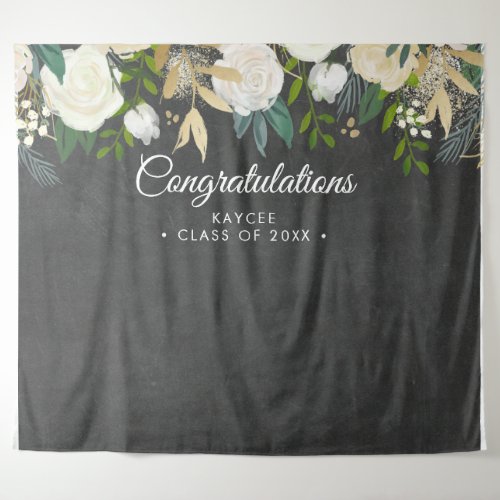 Floral Graduation Photo Backdrop _ Photo Prop