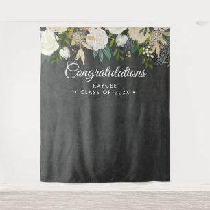 Floral Graduation Photo Backdrop - Photo Prop