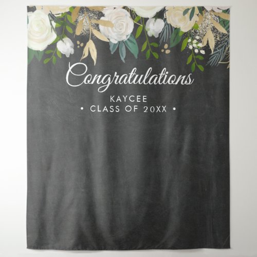 Floral Graduation Photo Backdrop _ Photo Prop