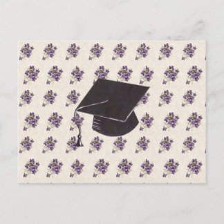 Floral graduation  postcard