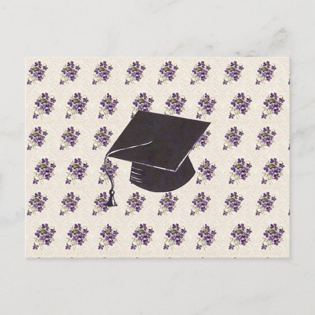 Floral graduation  postcard (Front)