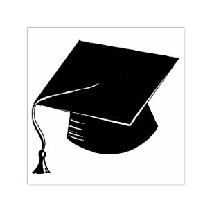 Floral graduation self-inking stamp