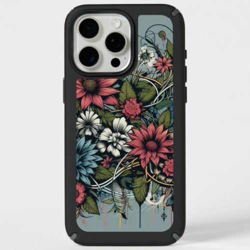 Floral Graffiti iPhone 15 Pro Max Case