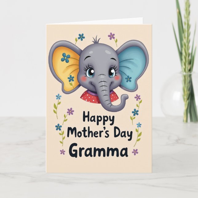 Floral Gramma Mothers Day Card (Front)