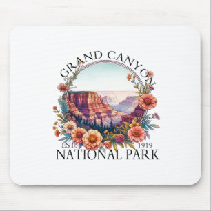 Floral Grand Canyon National Park Hiking Camping O Mouse Pad
