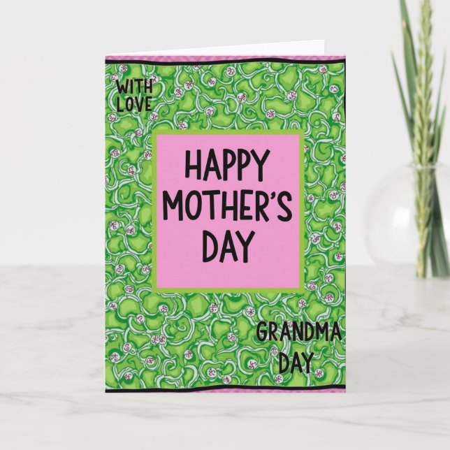 Floral Grandma Day Love Card (Front)