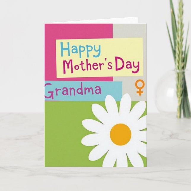 Floral Grandmas Day Design Card (Front)