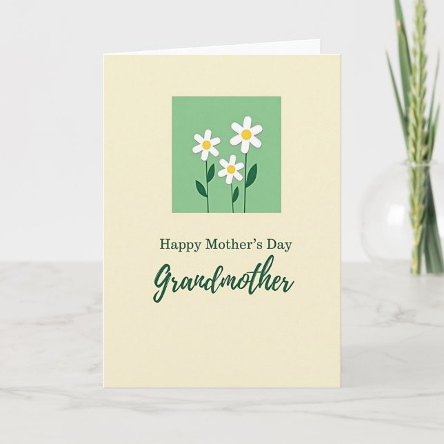 Floral Grandmother Mothers Day Card (Front)