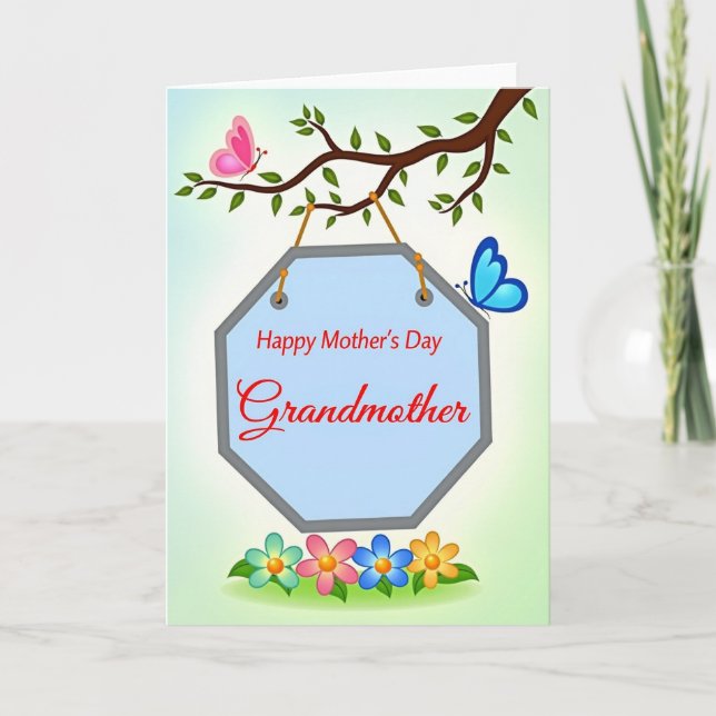 Floral Grandmothers Day Card (Front)