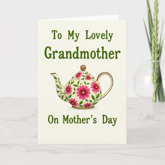 Floral Grandmothers Mothers Day Card (Front)