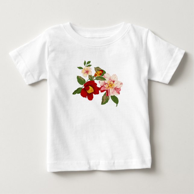 Floral graphic baby t-shirt (Front)