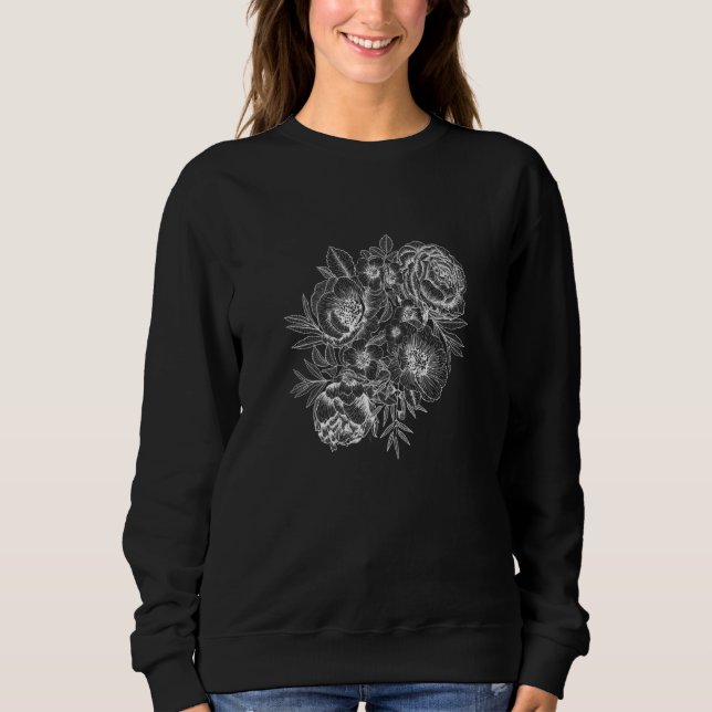 Floral Graphic Casual Sweatshirt (Front)