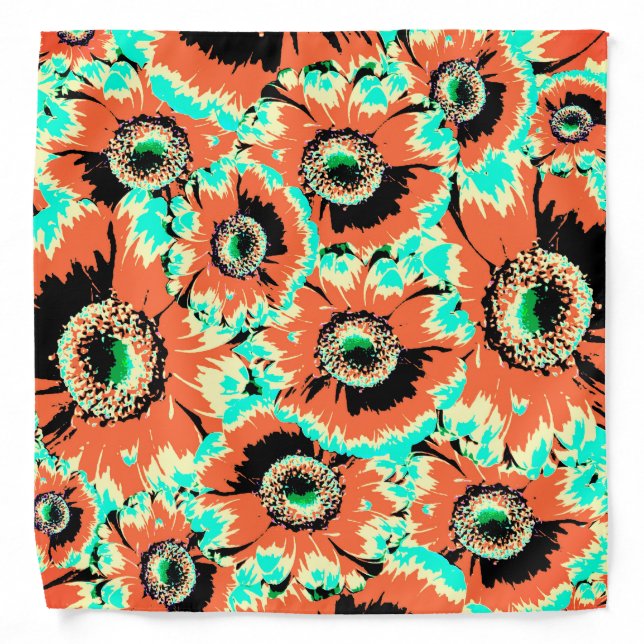 Floral Graphic Pattern Bandana (Front)