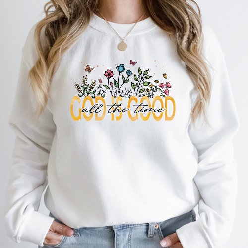 Floral Graphic Sweatshirt Christian Shirt Botanic