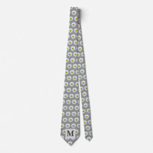 Floral Gray Neck Tie